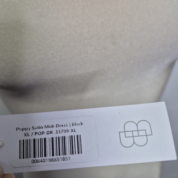 Baltic Born Poppy Satin Tie Front Midi Dress Size XL - Picture 11 of 13